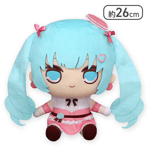 初音ミク きゅるまるBIGぬいぐるみーピンクマカロンver.ー