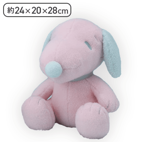 【ミントグリーン×ピンク】SNOOPY Lぬいぐるみ パステルカラー