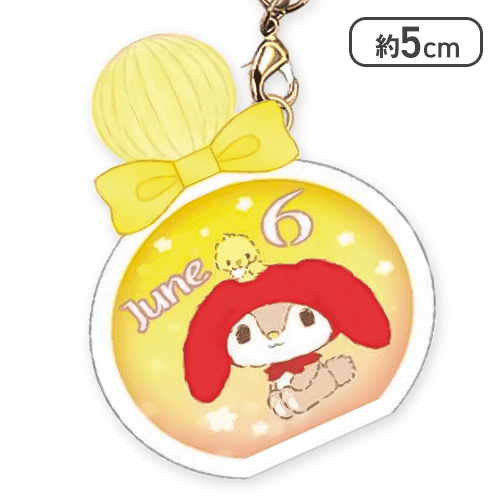 【単品配送不可】【6月】サンリオキャラクターズバースデーぷっクリアキーホルダー