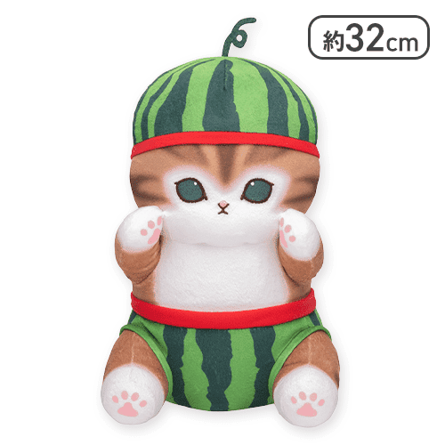 【スイカ】ｍofusandフルーツにゃんBIGぬいぐるみ