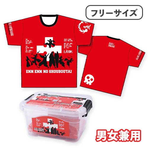 【レッド】コンコレ 炎炎ノ消防隊フルグラフィックTシャツ