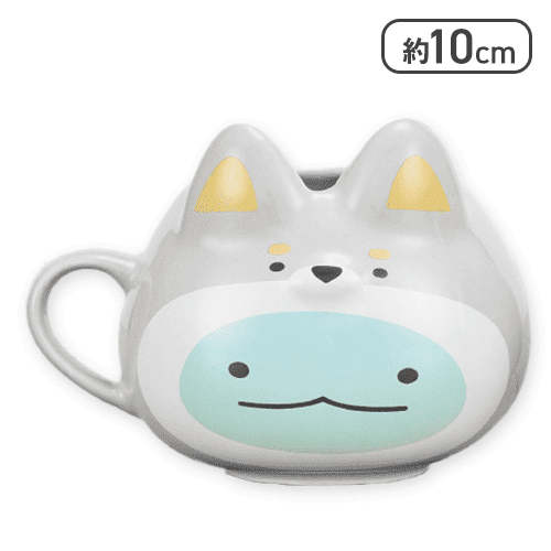 【とかげ】すみっコぐらし こいぬといぬごっこ フェイス型マグカップ
