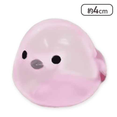 【単品配送不可】【シマちゃんピンク】ふくふくシマエナガくりあーずソフビ4