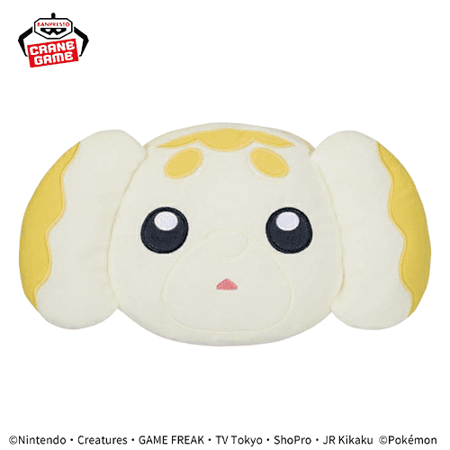 【パピモッチ】ポケットモンスター 大きい顔型ぬいぐるみポーチ-ピカチュウ・パモ・パピモッチ-