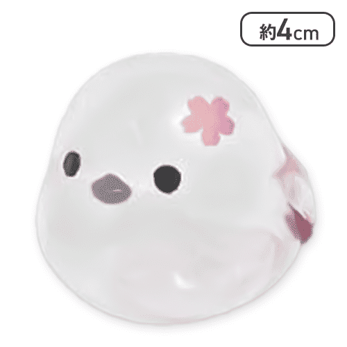【単品配送不可】【しまえピンク】ふくふくシマエナガくりあーずソフビ4