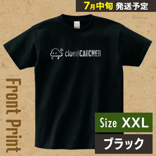 【ブラック/XXL】クラウドアTシャツ ”フロント”※7月中旬より順次出荷