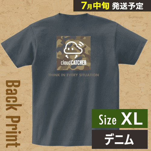 【デニム/XL】クラウドアTシャツ ”バック”※7月中旬より順次出荷