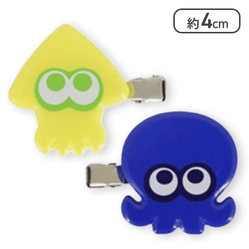 【イエロー×ブルー】スプラトゥーン3ヘアクリップ