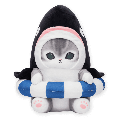 グレー(シャチ)】mofusand サメにゃん＆シャチにゃんBIGぬいぐるみ