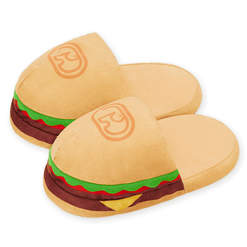 【ビッグドム】ドムドムハンバーガー ハンバーガー型スリッパ