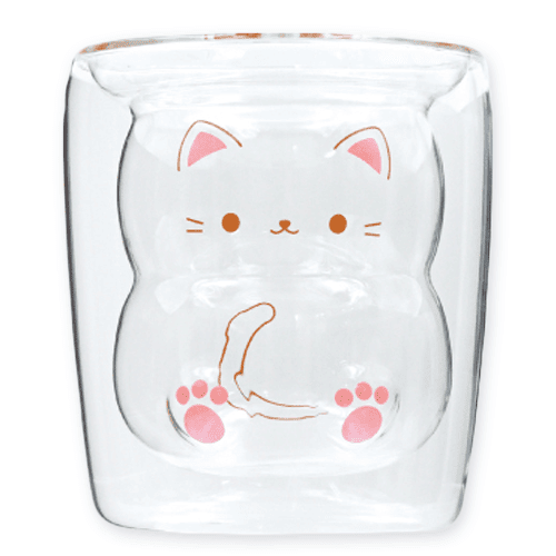 【ねこさん】アニマルダブルウォールグラス