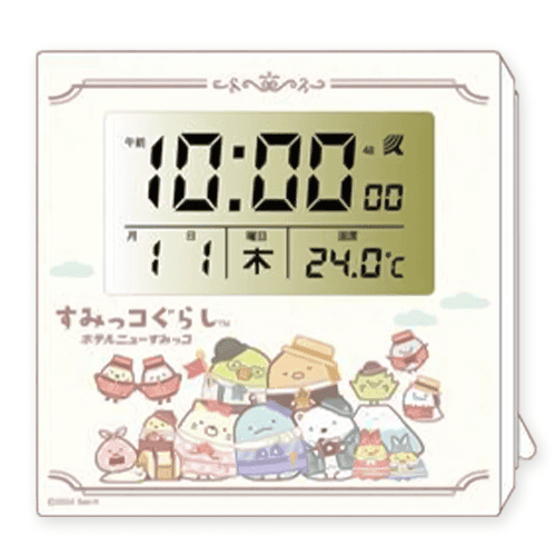 【アイボリー】すみっコぐらし電波クロック７(ホテルニューすみっコ)