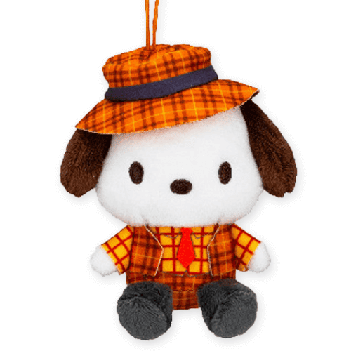 サンリオ　ポチャコ　ぬいぐるみストラップ オレンジチェック ポチャッコ】サンリオキャラクターズ チェック×チェックマスコット1
