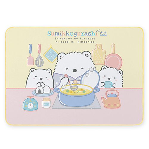 【イエロー】すみっコぐらし しろくまのふるさと ふわもこブランケット