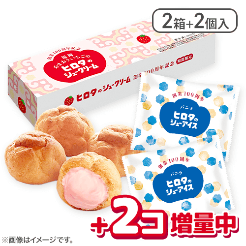 【100周年記念】【2箱+シューアイスバニラ2個】福岡あまおういちご：直送