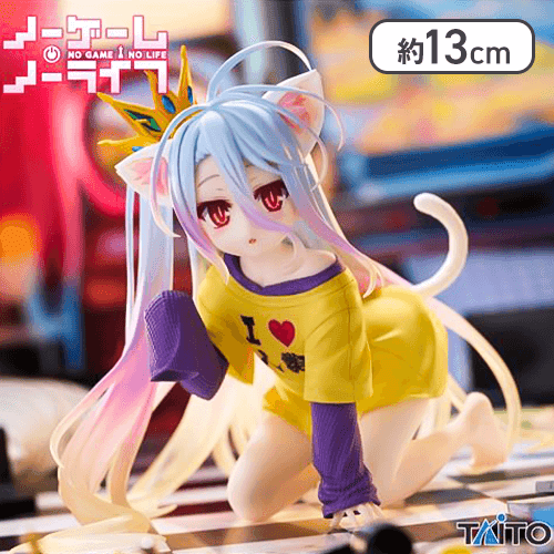ノーゲーム・ノーライフ Desktop Cute フィギュア 白-猫耳Tシャツver.-