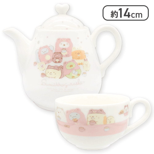 【ピンク】すみっコぐらし おうちでくまカフェ ティーポット＆カップセット