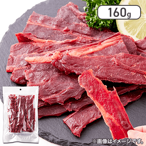 甘辛いにんにく醤油味!!【お徳用】国産馬刺し風ジャーキー160g※賞味期限:2025/04/01