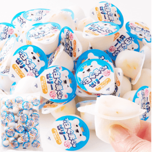 練乳風味のやさしい味わい。【お徳用】プチ白くまくんゼリー50個※賞味期限:2025/05/27