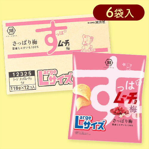 【6個入】Largeサイズ すっぱムーチョチップスさっぱり梅※賞味期限:2025/07/31