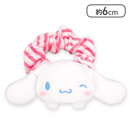 【レッド】シナモロール ぴょこきゅんストライプシュシュ