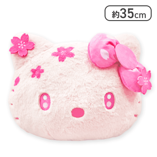 【ハローキティ】サンリオキャラクターズ さくらカラー顔デカクッション1