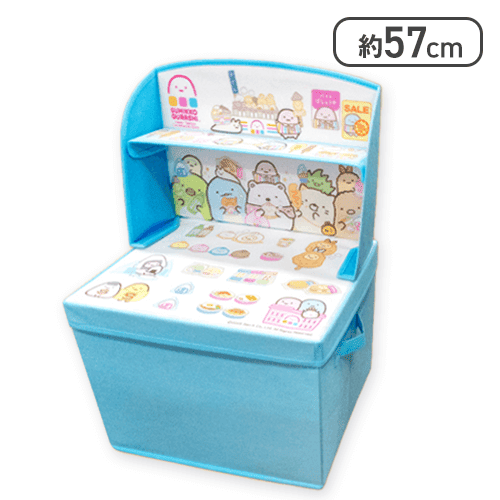 【ブルー】すみっコぐらし たぴおかコンビニ おままごと収納ボックス