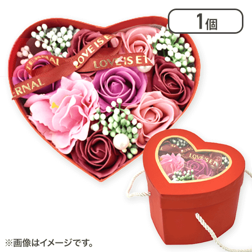【レッド】箔押しが高級感UP！ハートボックス