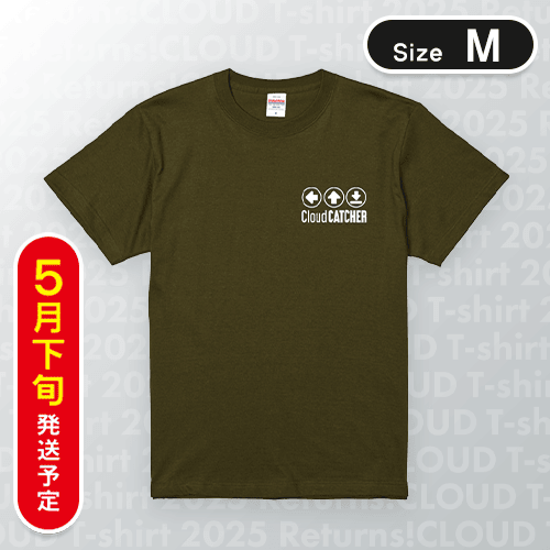 【カーキ/M】PlayButtonTシャツ　※5月下旬発送