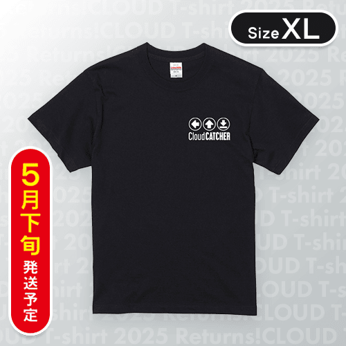 【ブラック/XL】PlayButtonTシャツ　※5月下旬発送