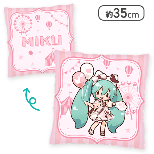 【テーマパーク】初音ミクシリーズ ふわぷち プラチナムザッカクッション“初音ミク”お出かけシリーズVer.