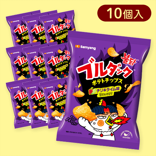 【10個入】ブルダックポテトチップスチリ＆ライム味※賞味期限:2025/11/18