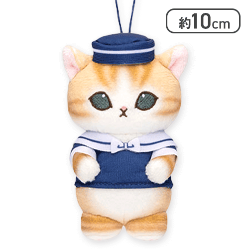 【半袖ネイビー】mofusand セーラーにゃんマスコット