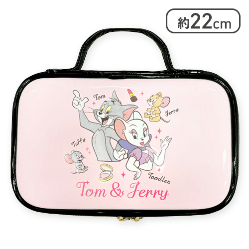 【コーラルピンク】トム＆ジェリー ドレッサーポーチ