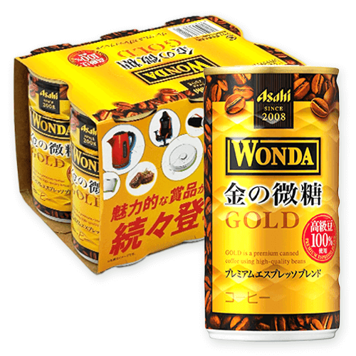 ワンダ 金の微糖缶185g 6本パック※賞味期限:2026/05/31