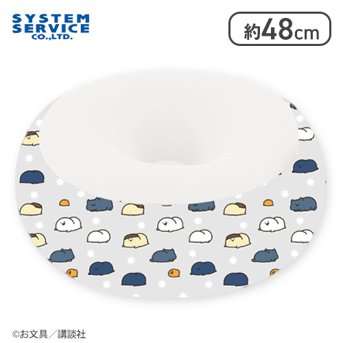 【グレー】お文具といっしょ ビーズクッションXL プレミアムDX