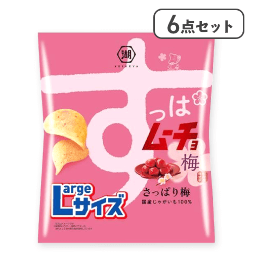 【6点セット】Largeサイズ すっぱムーチョチップスさっぱり梅※賞味期限:2026/04/30