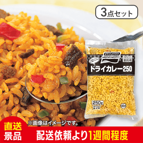 【3点セット】 AJINOMOTO 味の素 ドライカレー：直送