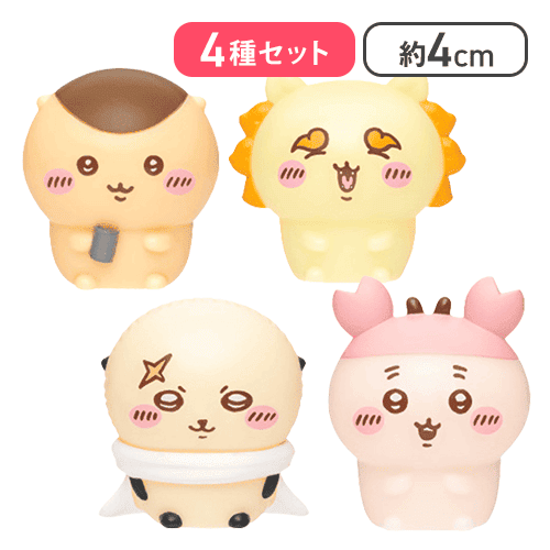 【くりまんじゅう＆シーサー＆ラッコ＆古本屋】ちいかわぷかぷかソフビミニフィギュア