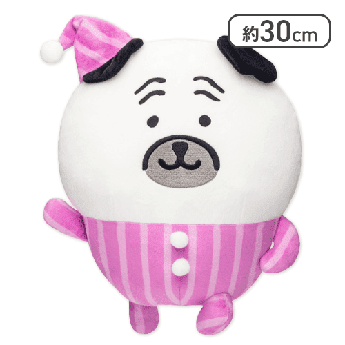 【パグ】ナガノキャラクターズパジャマで元気なBIGぬいぐるみ