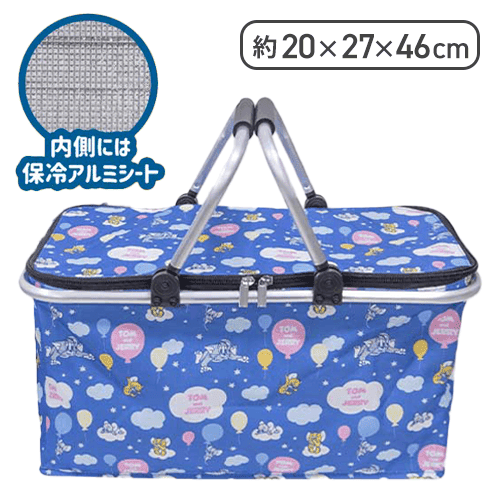【ネイビー】トムとジェリー 保冷保温アルミバスケットVer.3