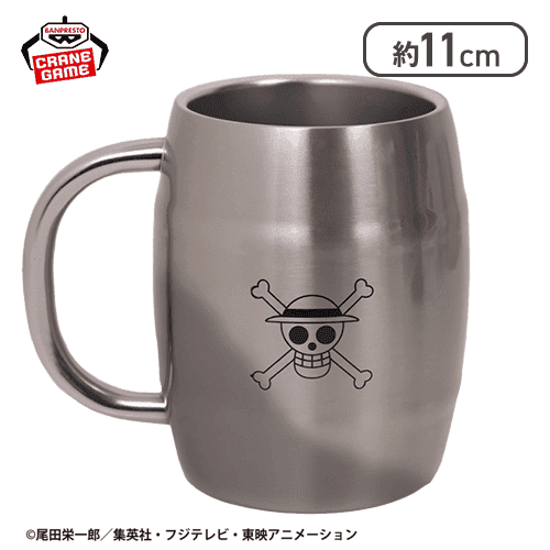 【麦わらの一味】ワンピース 樽型ステンレスタンブラー