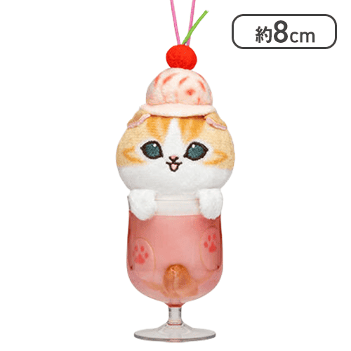 【ストロベリー】mofusandクリームソーダにゃんマスコット