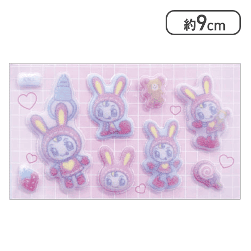 【単品配送不可】【ベリエちゃん(ピンク)】ナルミヤキャラクターズコットンパフィーシール＜50CPキャッチャー＞
