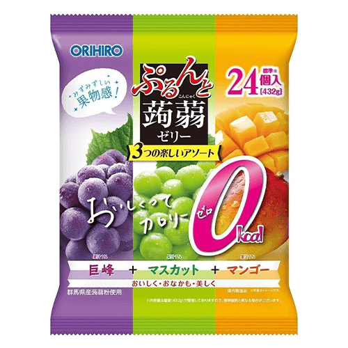 ぷるんと蒟蒻ゼリーパウチ　大袋　カロリーゼロ　巨峰＋マスカット＋マンゴー※賞味期限:2027/04/30