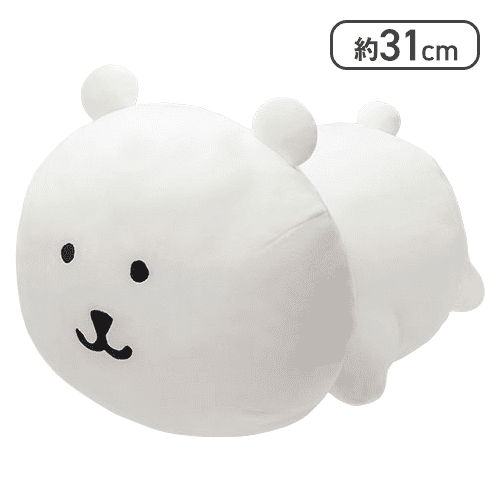【くま】ナガノキャラクターズ もっちるねそべりBIGぬいぐるみ1