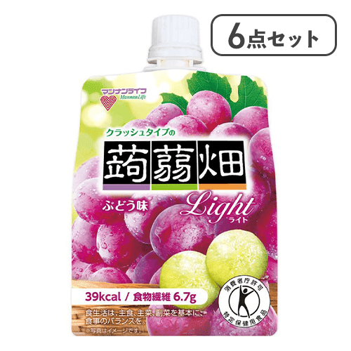 【6点セット】クラッシュタイプの蒟蒻畑 ぶどう味※賞味期限:2027/01/31