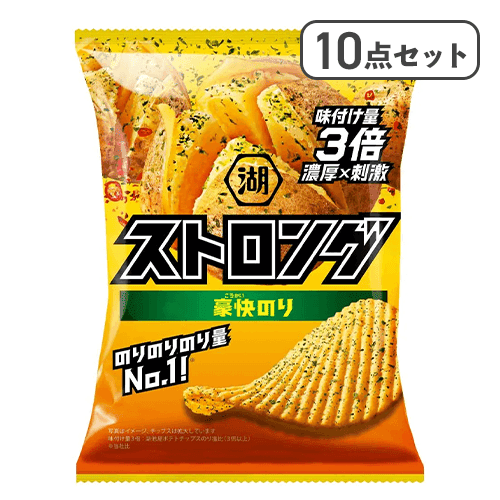 【10点セット】湖池屋ストロング 豪快のり※賞味期限:2027/03/31