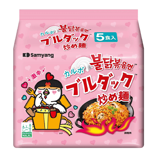 カルボナーラブルダック炒め麺袋(5P)※賞味期限:2027/08/30