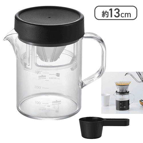 コーヒーサーバーストロン400ビーカーコンパクトドリッパーセット ブラック